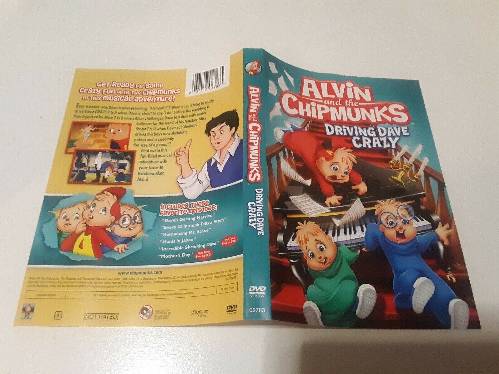 Alvin And The Chipmunks Driving Dave Crazy DVD ARTWORK ONLY NO DISC - Alvin And The Chipmunks Driving Dave Crazy Full Episode
