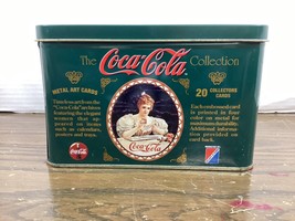 Coca-Cola, Coke, Metal Art Collectors Cards, 20 Cards, 1994 Green Tin Box - £17.83 GBP