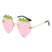 Unique Strawberry Sunglasses Funky Cute - Women Men Festival Party Rave Hallowee - £22.13 GBP