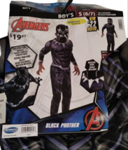 Avengers Black Panther Boys 2 Piece Costume Small 6 to 7 New Halloween C... - £13.81 GBP