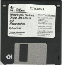 Mixed Signal Products Info-Access &amp; Macromodels by Texas Instruments ~ 3.5&quot; disk - $12.86