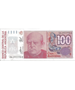 Argentina, 100 Australes, 1985-1990, P-327 (327c) UNC  # 18 - $1.97