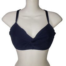 Athleta Twister Bikini Top Twist Front Cross Straps Underwire Navy Blue 34B/C - £19.40 GBP