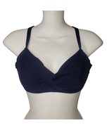 Athleta Twister Bikini Top Twist Front Cross Straps Underwire Navy Blue ... - £19.46 GBP