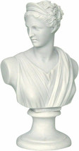 Greek Roman Goddess Artemis Diana Bust Head Alabaster Statue Sculpture 31cm /12&#39; - £113.17 GBP