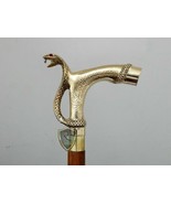 Handmade Wooden walking stick Cobra precious metal skull cane Handle Bes... - £31.58 GBP