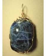 Sodalite Stone Pendant Wire Wrapped 14/20 Gold Filled by Jemel - £30.37 GBP