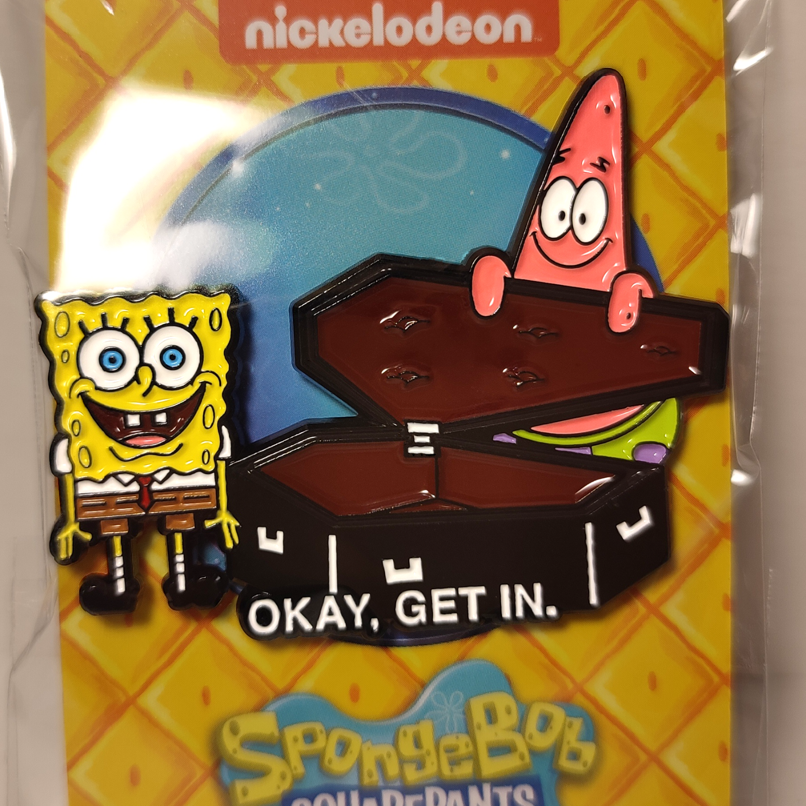Primary image for Spongebob Squarepants Squidwards Coffin Enamel Pin Official Nickelodeon Brooch
