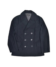 APC Pea Coat Mens M Navy Double Breasted Deck Jacket 100% Cotton Lined - £95.06 GBP