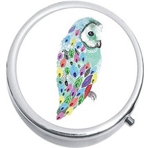 Rainbow Owl Medicine Vitamin Compact Pill Box - $9.78