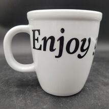 Bodum Danish-Swiss "Enjoy Your Coffee" White Ceramic Coffee Tea Mug Cup - $9.89