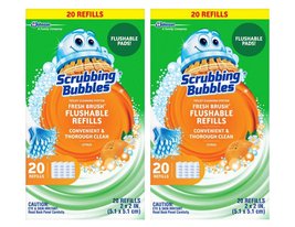 Scrubbing Bubbles Toilet Fresh Brush Flushable Refills 20 CT (Pack of 2) - £23.03 GBP