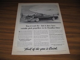 1955 Print Ad The &#39;55 Buick Super 2-Door Dynaflow Drive at Airport - £8.64 GBP