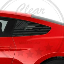 Fit Ford Mustang 2015-2022 Quarter Window Distressed American Flag Decal Sticker - $20.99