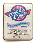 Watsonville California Air Show Pin 2009 45th Anniversary Biplane Aviati... - $242.13 MXN