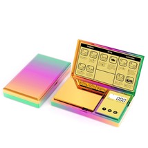 Shiny Digital Gram Scale 200G X 0.01, Chrome Rainbow Mini, Off, 6 Units, Tare. - £35.12 GBP
