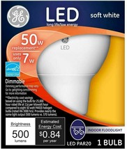 GE LED Indoor Floodlight Soft White 7 Watt 50 Watt Replacement Dimmable--v9 - £6.69 GBP