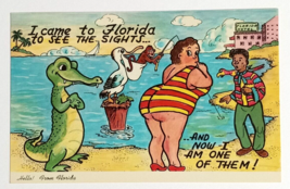 Came to Florida to See the Sights Greeting Alligator Curt Teich Postcard 1960 - £3.72 GBP