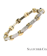 Charriol 18K (750) White/Yellow Two Tone Gold Bracelet Natural White VVS... - $3,643.20