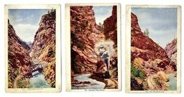 3 Undiv Colorado Railroad Postcards Old Roadmaster Platte Canon Inspirat... - $24.72