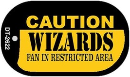 Caution Wizards Fan Area Novelty Metal Dog Tag Necklace DT-2622 - £12.55 GBP