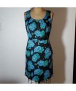 Ann Taylor Loft Dress 100% Cotton Floral Fitted Clasic Pockets Size 4 - £20.29 GBP