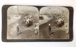 Filipino Men in Boat &amp; Boy Stereoview  Cebu City Philippines Photo (64)-... - £19.27 GBP