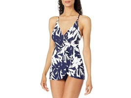 Anne Cole Coastal Palm Tropical Swimdress, Size 12 - £53.51 GBP