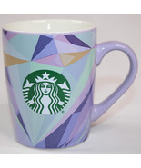 Starbucks Purple Geometric Ceramic Mug 10 oz Coffee Tea Cup Mug Starbuck... - $10.70