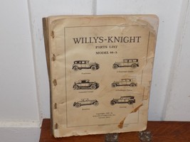 Vintage 1929 Willy’ Knight Parts List Model 66-A Catalog - $640.61 MXN