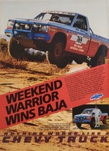 1986 Print Ad Chevy S-10 Pickup Trucks Weekend Warrior Wins Baja Chevrolet - £16.09 GBP