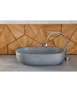 V_42 Grey Bathroom Sink | Concrete Sink | Round Sink | Bathroom Vessel S... - £209.12 GBP