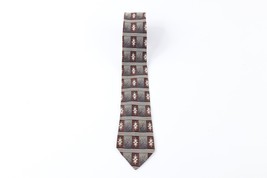 Vintage 50s 60s Silk Brocade Striped Diamond Neck Tie Dress Tie Wedding USA - £19.37 GBP