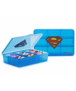 Pill Container Organizer Blue 9 Moveable Part DC Comics Superman Performa - £10.28 GBP