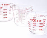 Vintage PYREX Measuring Cups Made In USA 4 Cups + 2 Cups + 1 Cup Lot 3 - $36.69