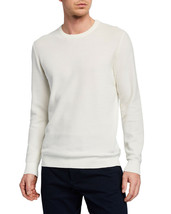 Theory Mens Off White Pique Knit Riland Breach Crew Neck Sweater, Small ... - $148.49