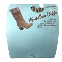 Karen Carson Creations Boot Cuffs Gray Knit One Size Fits Most Comfortable Warm - $12.34