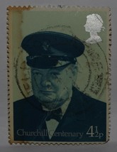 Vintage Stamps British Great Britain England Uk Gb 4 1/2 P Pence Churchill X1 B6 - £1.39 GBP