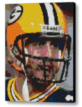 Aaron Rodgers Packers Lego Brick Framed Mosaic Limited Edition Art Print - £15.41 GBP