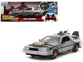 DeLorean Brushed Metal Time Machine Train Wheel Version w Lights Back to the Fut - £39.04 GBP