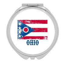 Ohio : Gift Compact Mirror Flag Distressed Souvenir State USA Christmas Coworker - £10.38 GBP