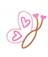 Butterfly with Heart Machine Embroidery Applique Designs - $75.58 MXN