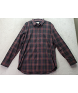 Ben Sherman Dress Shirts Men XL Burgundy Multi Plaid Cotton Collared But... - $309.43 MXN