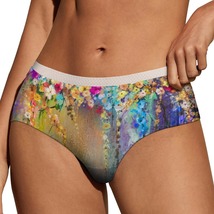 Watercolor Floral Panties for Women Lace Briefs Soft Ladies Hipster Unde... - $13.99