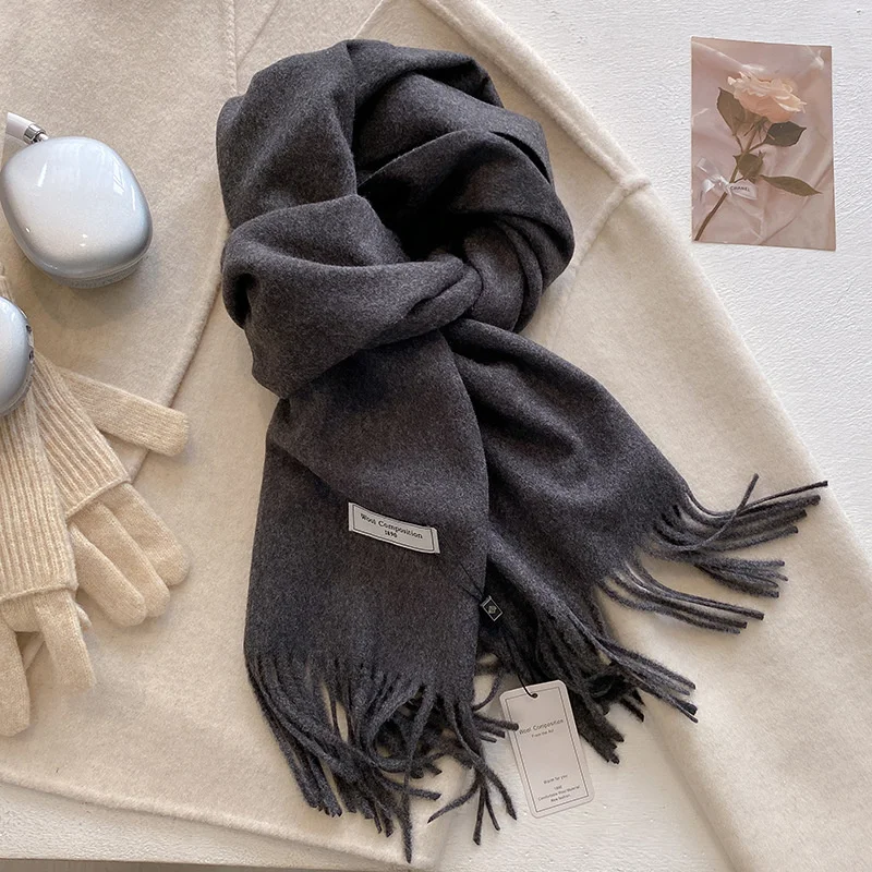 Luxury Women&#39;s Cashmere Wool Scarf: Warm Pashmina Shawl &amp; Wrap DFZ037-19 - $17.00