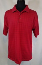 Jos A Bank Leadbetter Golf Extra Large Men&#39;s Polo Red Three-button Shirt Cotton - £12.38 GBP