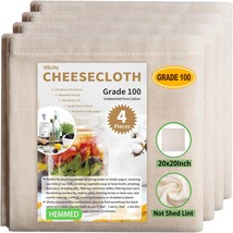 Olicity Cheese Cloth, Grade 100, 20x20Inch Hemmed Cheesecloth for Strain... - $34.99+