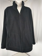 Old Navy Active Full Zip Fleece Jacket Women&#39;s Small Long Sleeve  Black - £7.46 GBP