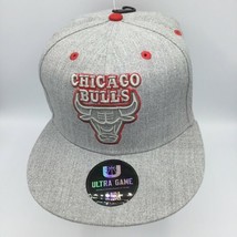 Chicago Bulls Snapback Hat Cap - Adjustable - Ultra Game - NBA - Gray NWT - £21.01 GBP