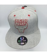 Chicago Bulls Snapback Hat Cap - Adjustable - Ultra Game - NBA - Gray NWT - £21.12 GBP